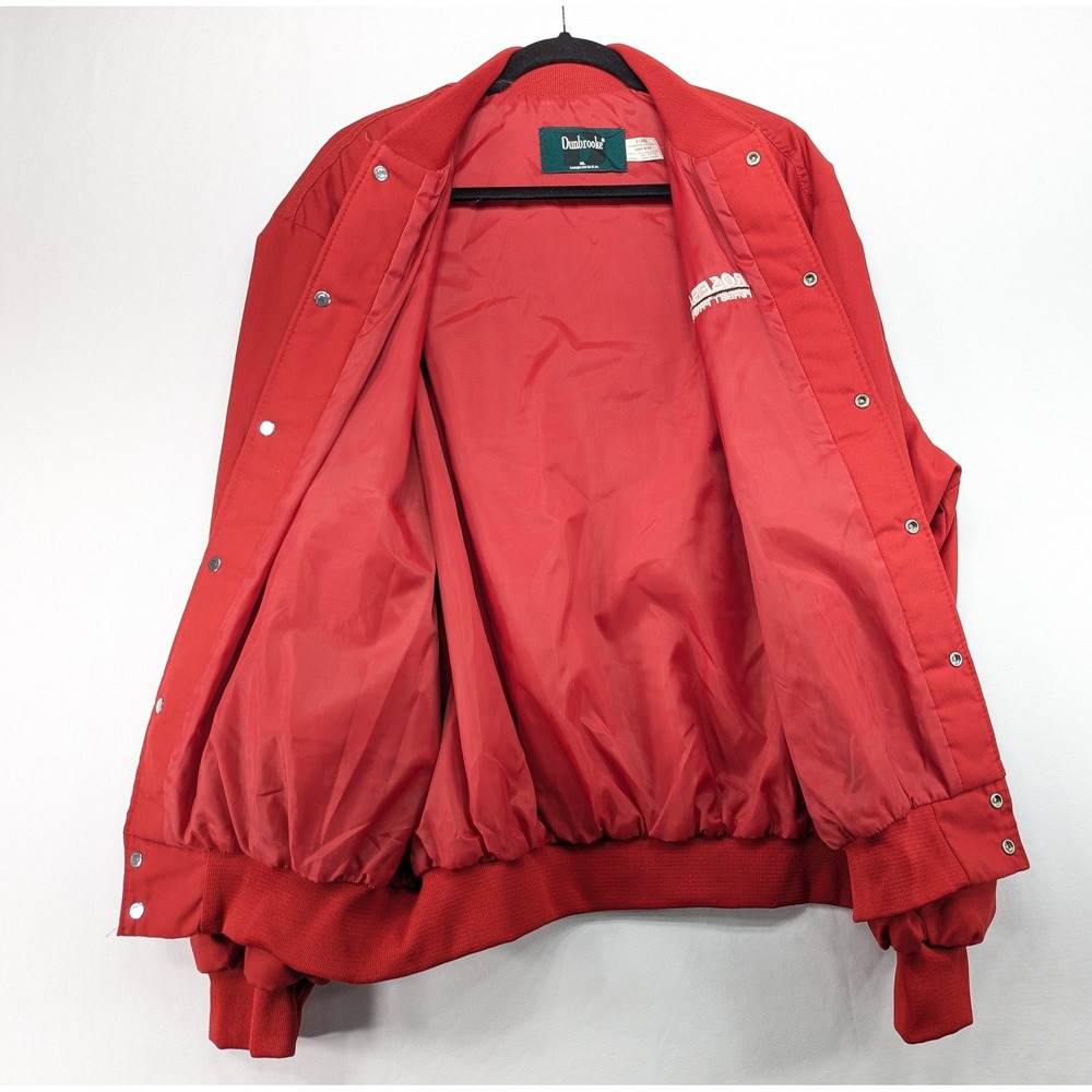 Dunbrooke‎ Mens Red Continental Bomber Jacket Roseburg Forest Products XL USA - Picture 4 of 10
